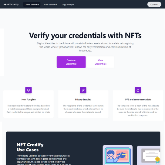 Verify digital credentials on chain